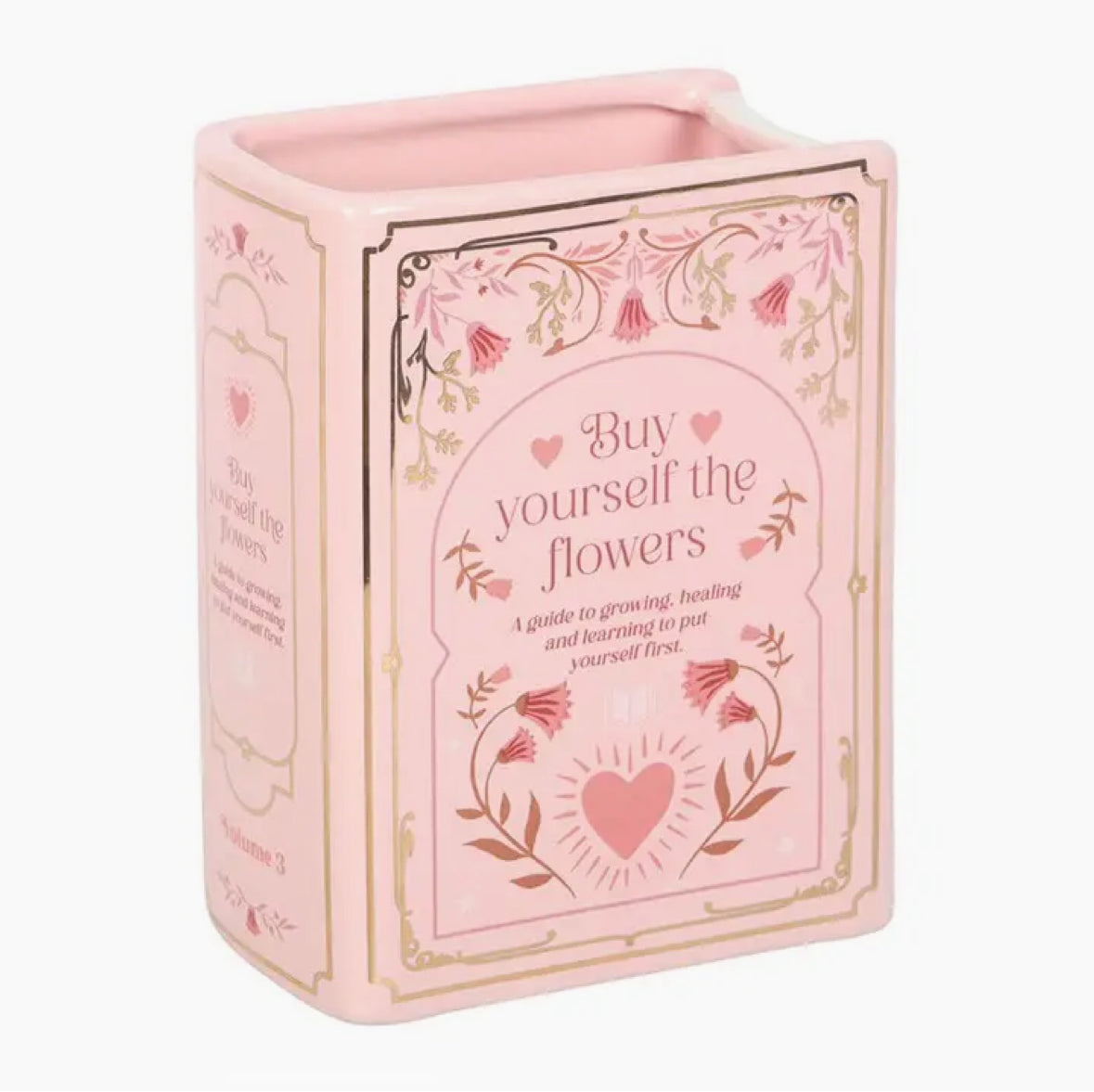 Pink Book Shaped Vase