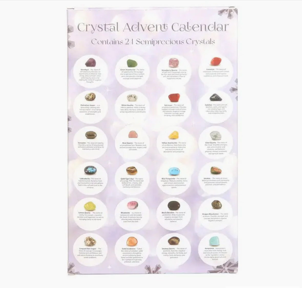 24-Day Gemstone Crystal Christmas Advent Calendar