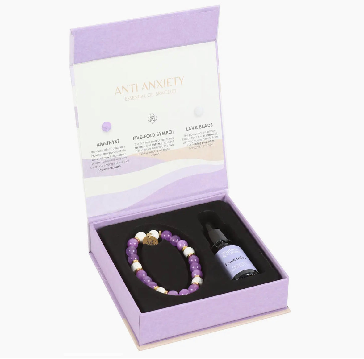 Anti Anxiety Amethyst Crystal Essential Oil Bracelet