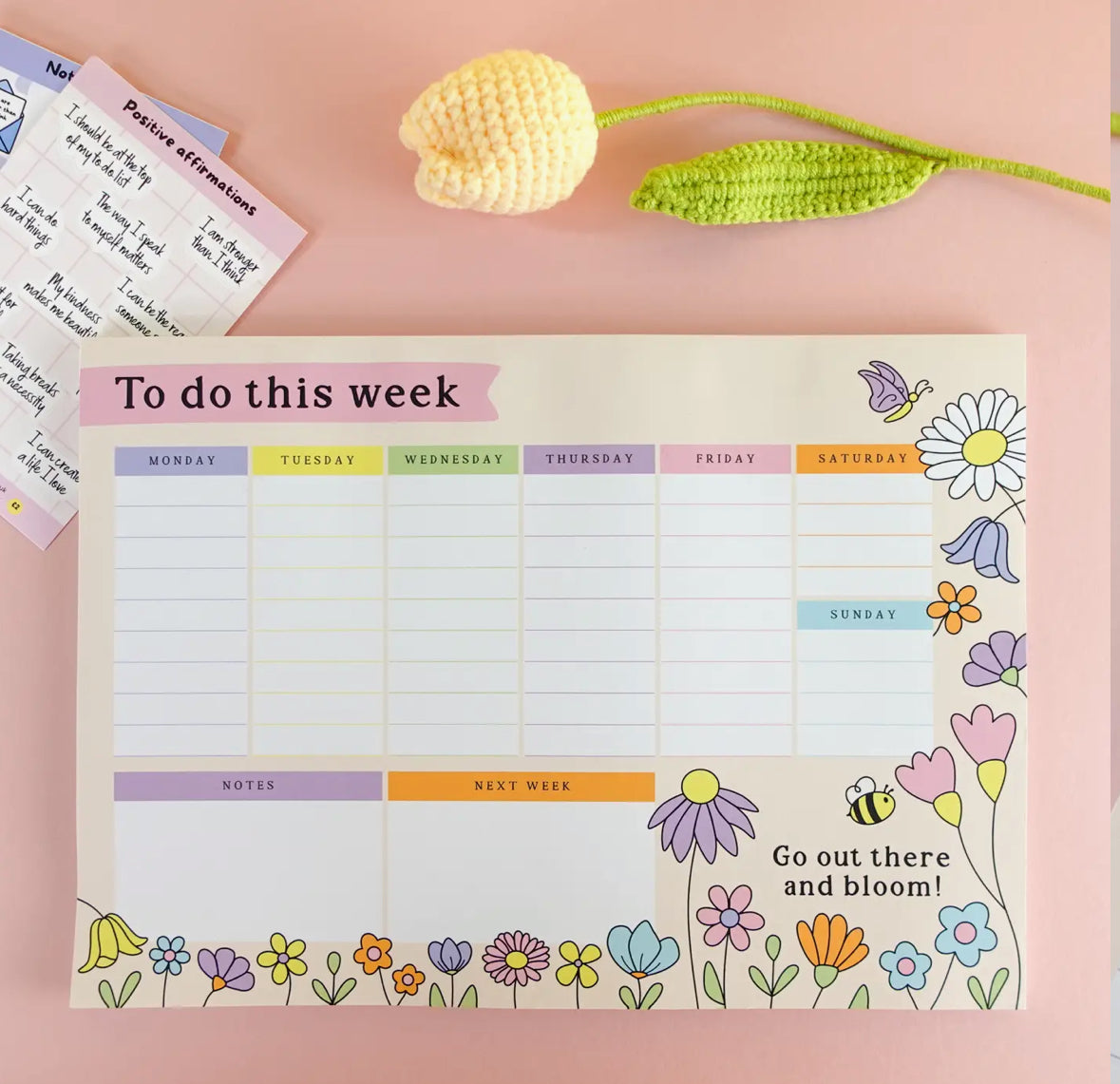 Wildflower A4 Weekly Desk Pad