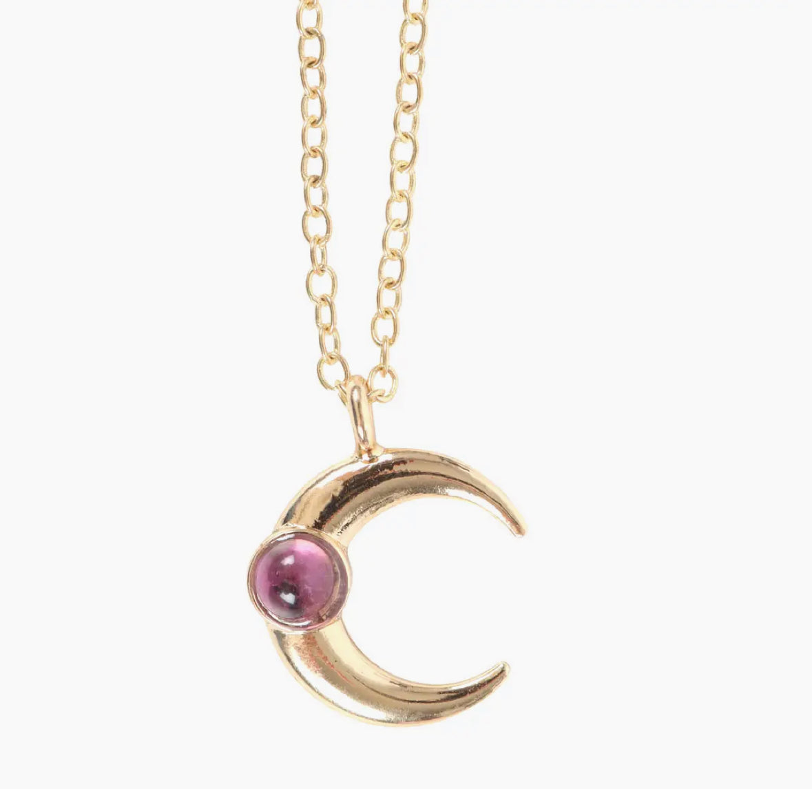 The Moon Celestial Amethyst Necklace Greeting Card