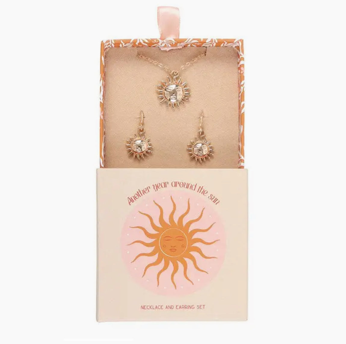 Sun Earring and Necklace Set