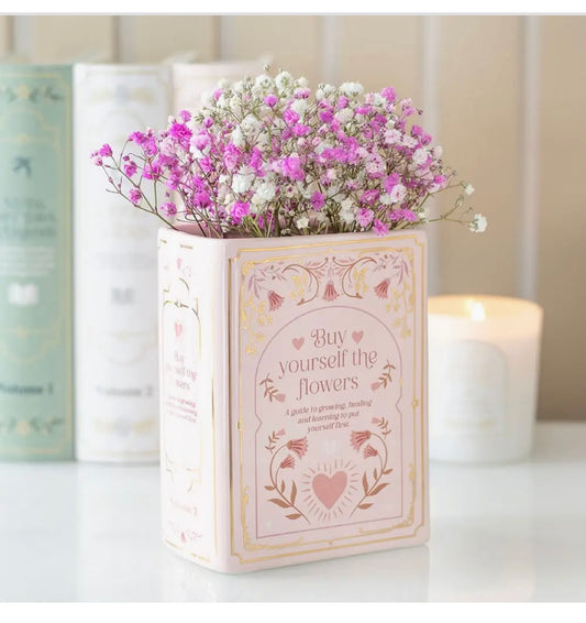 Pink Book Shaped Vase