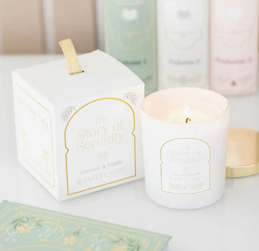 The Story of Serenity Coconut & Vanilla Candle