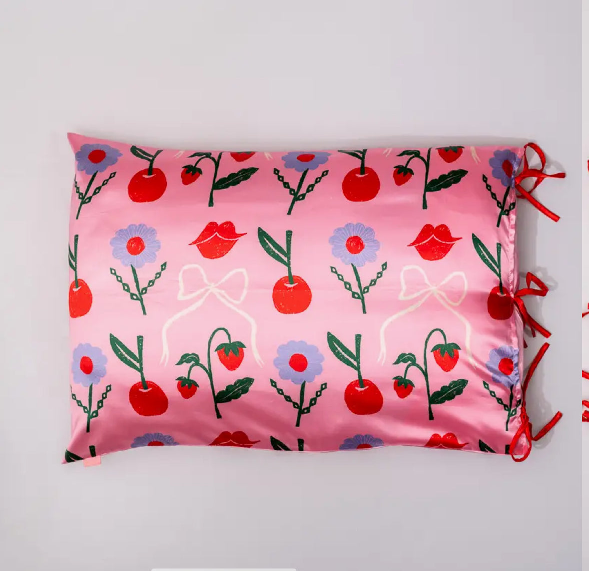 Pillow Case Set, Cherry Lips