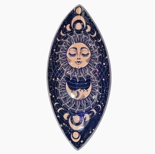 Enamel Incense Bowl - Aluminum - Pink Sun & Moon