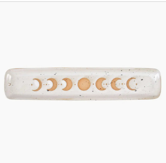 Moon Phase Ceramic Incense Tray