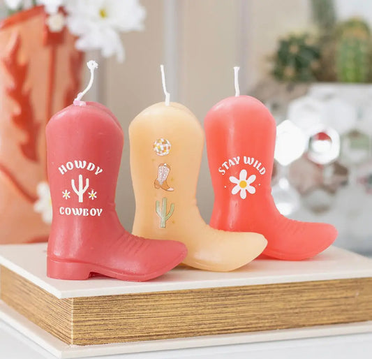 Cowboy Boot Candles