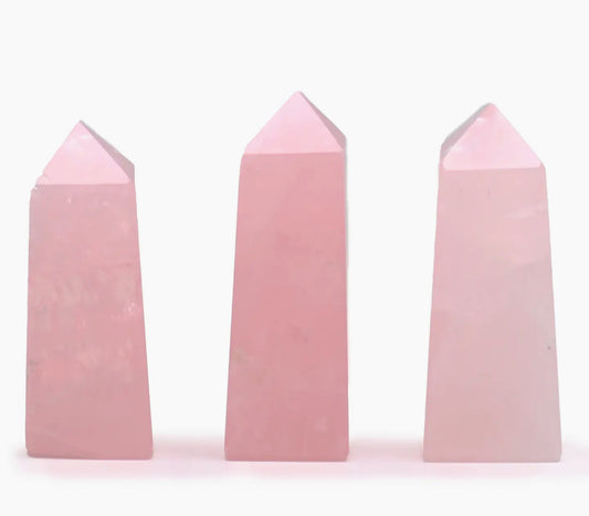 Rose Quartz Gemstone Obelisk Point