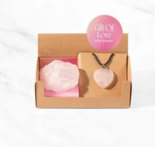 Geode Gift Set - Rose Quartz