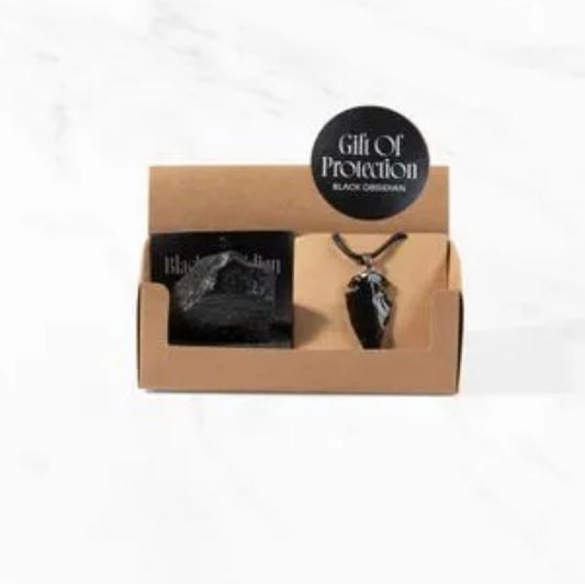 Geode Gift Set - Black Obsidian